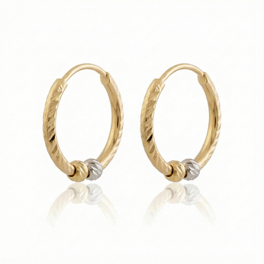 گوشواره طلا 18 عیار زنانه داریم مدل البرنادو 2 تراش