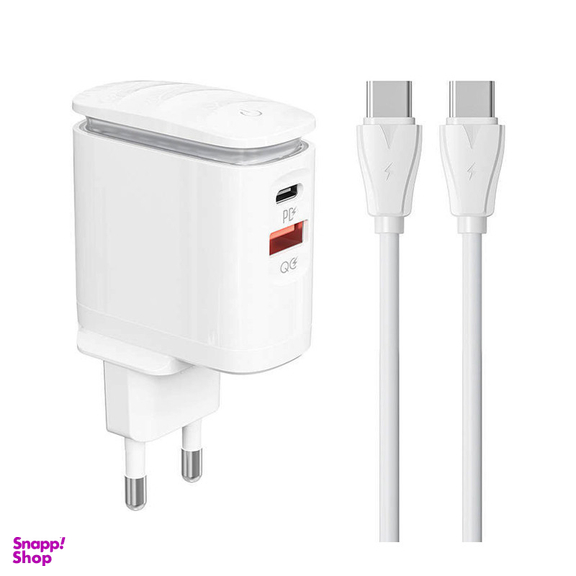 شارژر دیواری 25 وات الدینیو مدل A2423C همراه با کابل USB-C