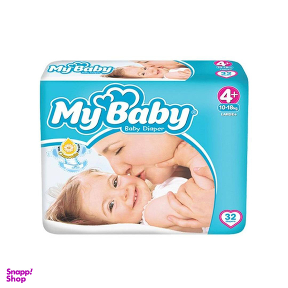 پوشک مای بی بی سایز +4 بسته 32 عددی
