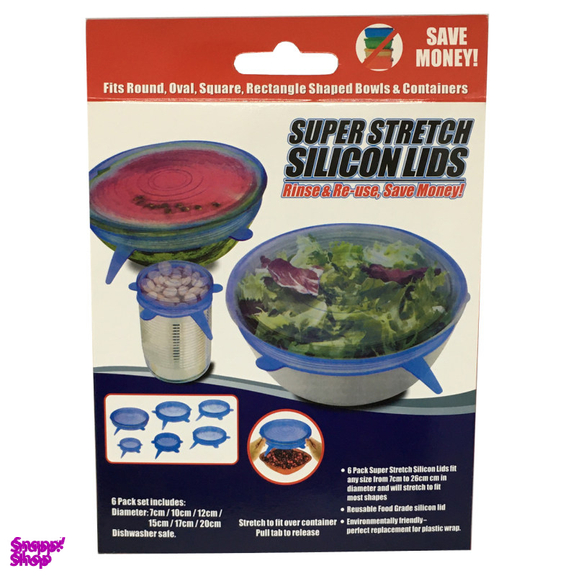 درپوش ظرف مدل سیلیکونی مجموعه ۶ عددی