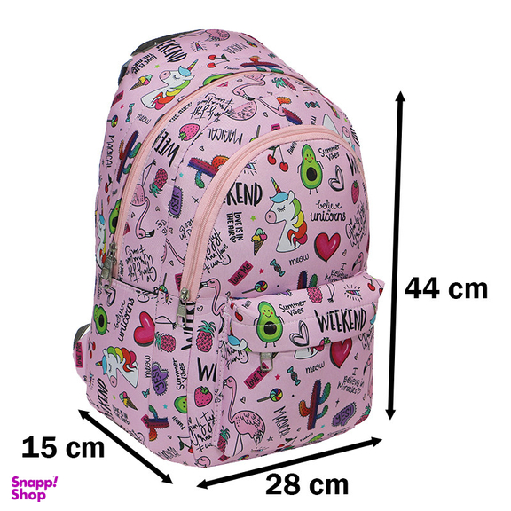 کوله پشتی دخترانه توریث مدل NHH-150003