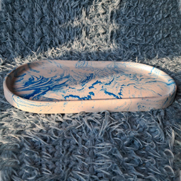 سینی مدل بیضی طرح ماربل کد 10