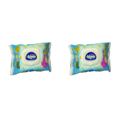 دستمال مرطوب کودک آدونیس مدل new دو بسته 120 عددی