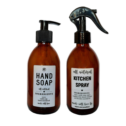 مخزن مایع دستشویی مدل HAND SOAP به همراه ظرف اسپری