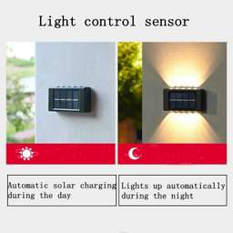 چراغ دیواری خورشیدی دو طرفه سولونیکس مدل 10 LED مجموعه 2 عددی
