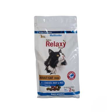 غذای خشک گربه ریلکسی مدل مولتی کالر وزن 2 کیلوگرم