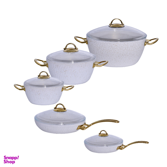 سرویس پخت و پز 10 پارچه فورج ام جی اس مدل ماربل