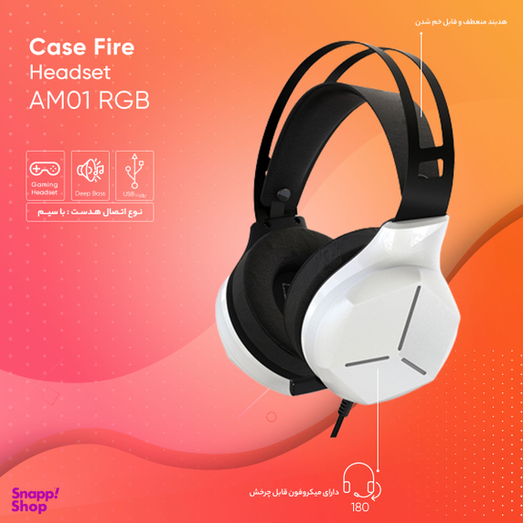 هدست مخصوص بازی کیس فایر مدل AM01 RGB