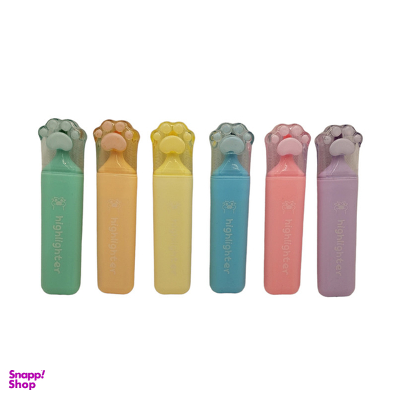 ماژیک علامت گذار مدل پاستلی طرح پنجه مجموعه 6 عددی