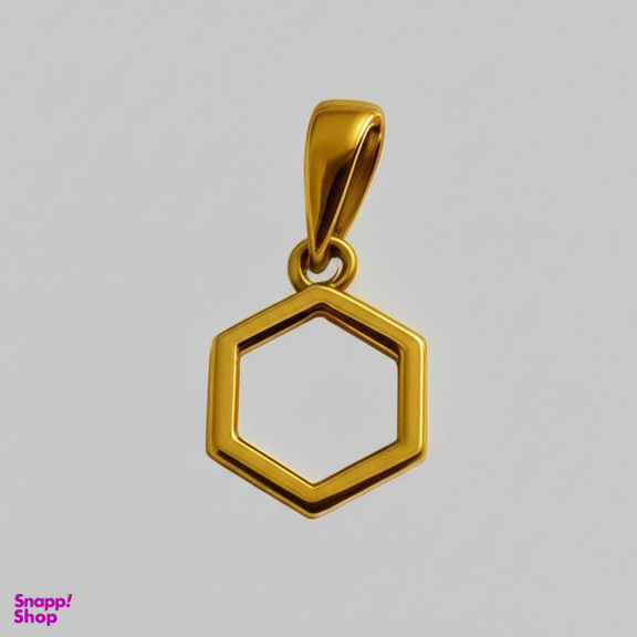 آویز گردنبند طلا 18 عیار زنانه مدل شش ضلعی