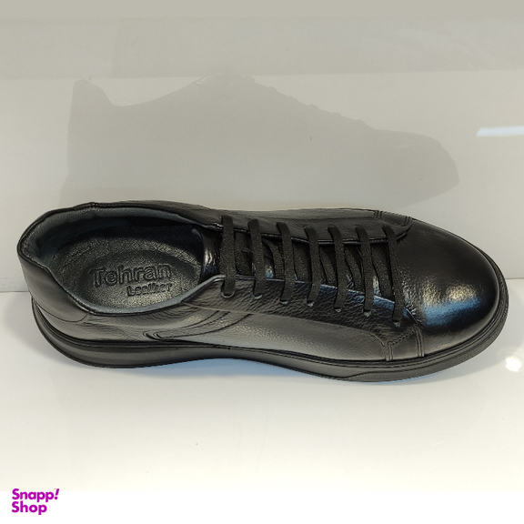 کفش راحتی مردانه چرم تهران کد X26M رنگ مشکی