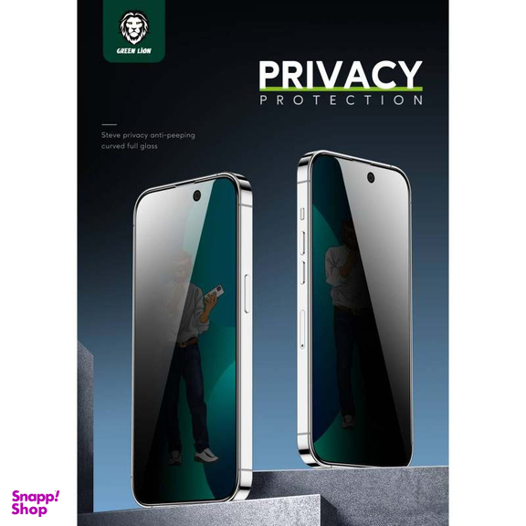محافظ صفحه نمایش حریم شخصی گرین مدل Steve Privacy مناسب برای گوشی موبایل اپل iPhone 13 pro max /14 Plus