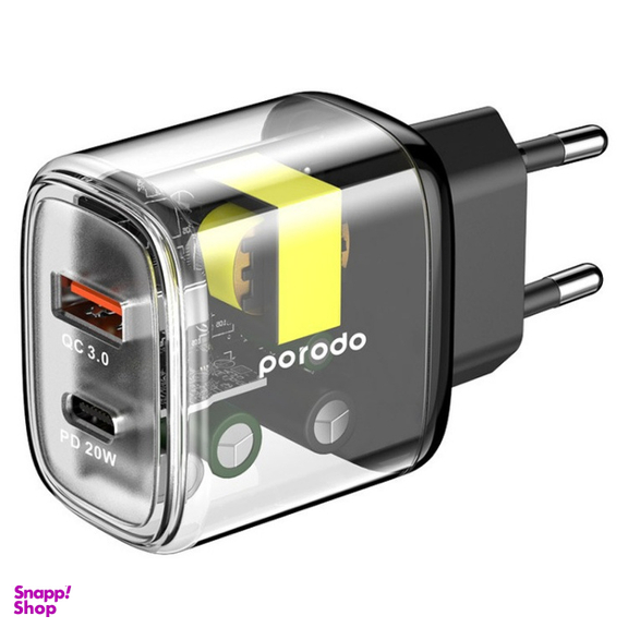 شارژر دیواری 20 وات پرودو مدل PD-T20WACEU QC3.0 PD 3A