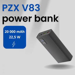 پاوربانک پی زد ایکس مدل V83 Fast Charge 22.5W ظرفیت 20000 میلی آمپر ساعت