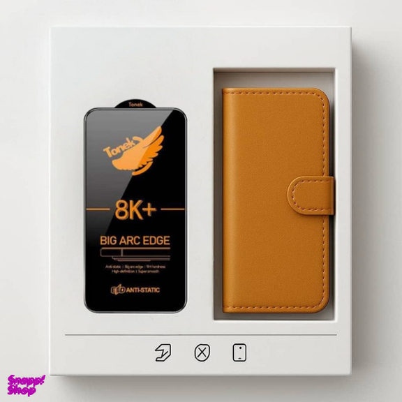 ست کیف کلاسوری و محافظ صفحه نمایش گوشی موبایل تونک مناسب شیائومی Redmi 14C