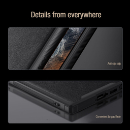 کاور نیلکین مدل CamShield Leather S Case مناسب برای گوشی موبایل سامسونگ Galaxy S23 Ultra