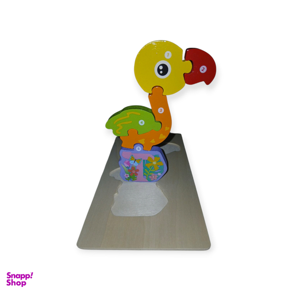 بازی آموزشی پازل چوبی برجسته طرح پرنده