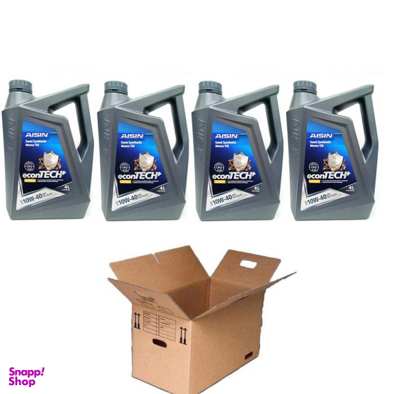روغن موتور خودرو آیسین مدل 10W40 SN Plus ظرفیت 4 لیتر بسته ۴ عددی