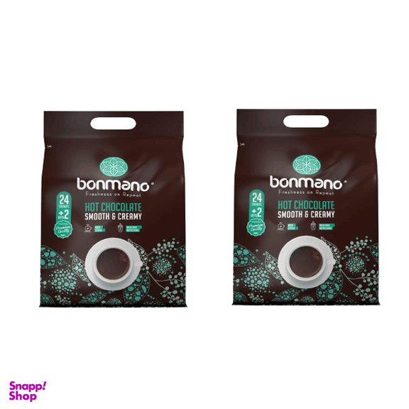 هات چاکلت بن مانو وزن 20 گرم بسته 26 عددی مجموعه ۲ عددی