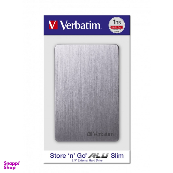 هارد دیسک اکسترنال ورباتیم مدل ALU Slim ظرفیت 1 ترابایت