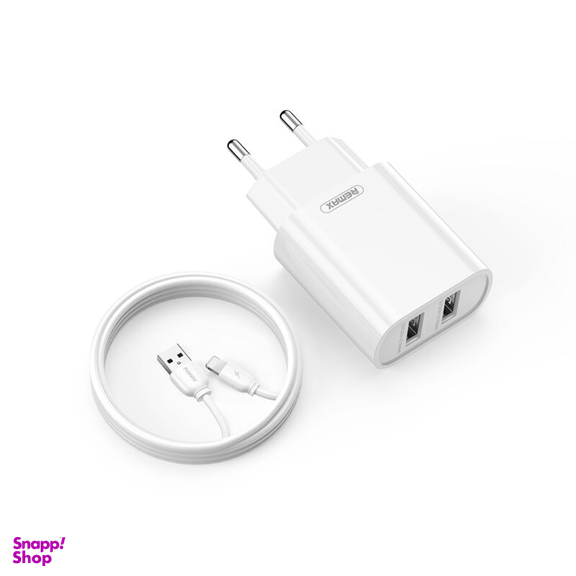 شارژر دیواری ریمکس مدل RP-U35 به همراه کابل تبدیل Lightning