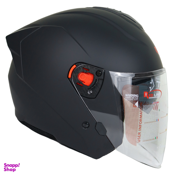 کلاه کاسکت بدون فک ردلاین کد 944 رنگ مشکی مات