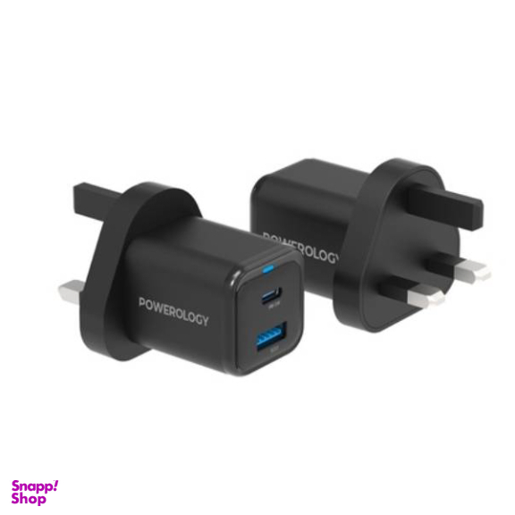 شارژر دیواری 35 وات فست شارژ پاورولوژی مدل PWCUQC023
