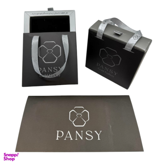 پلاک گردنبند طلا 18 عیار زنانه پانسی طرح گل نیلوفر مدل Ne83025