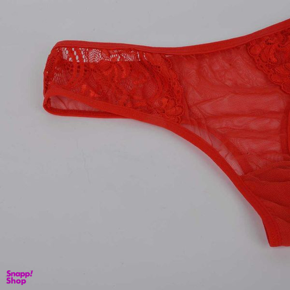 ست شورت و سوتین زنانه پرجامدا مدل 125010705 فنردار رنگ قرمز