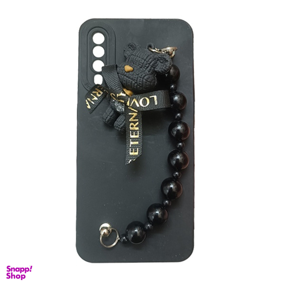 قاب گوشی موبایل مدل خرسی همراه با بند آویز مرواریدی کد 111 مناسب سامسونگ Galaxy A30S/A50/A50S