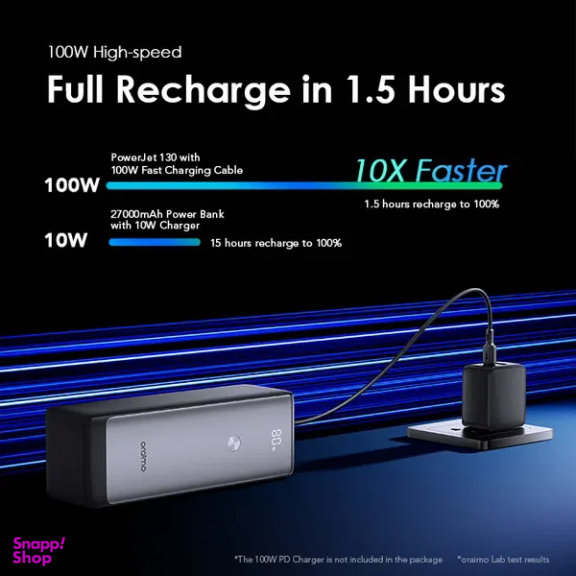 پاوربانک اورایمو مدل Power Jet 130W ظرفیت 27600 میلی آمپر ساعت