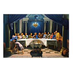 تابلو نقاشی رنگ روغن طرح شام آخر کد 1