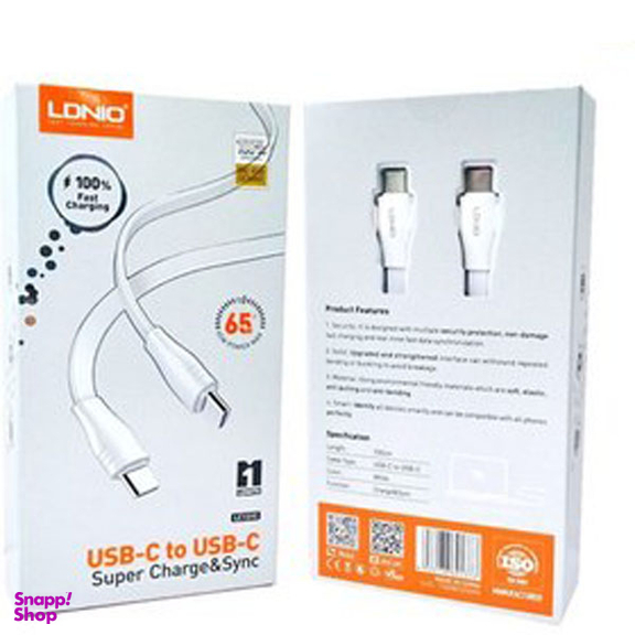 کابل شارژ Type-C به Type-C الدینیو مدل LC131C طول 1 متر