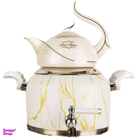 ست کتری قوری کروپ ست مدل رنگی ماربل کد 915