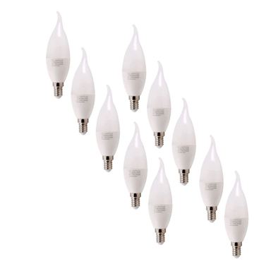 لامپ اس ام دی 6 وات پارس شعاع توس مدل اشکی مات بسته 10 عددی