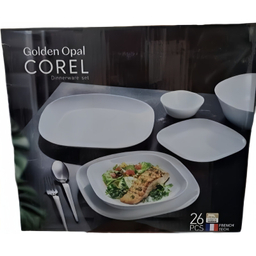 سرویس غذاخوری 26 پارچه گلدن اپال مدل گرد کد 02