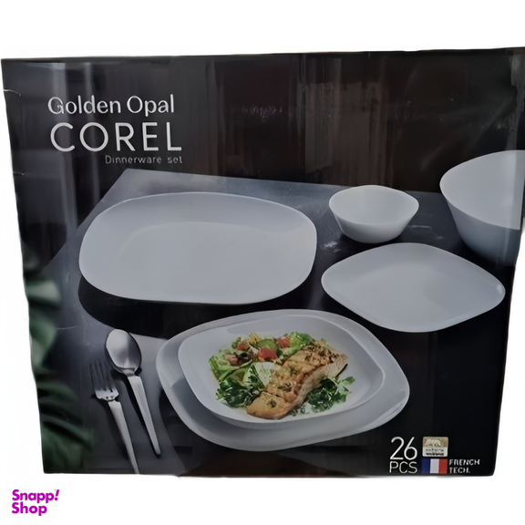 سرویس غذاخوری 26 پارچه گلدن اپال مدل گرد کد 02