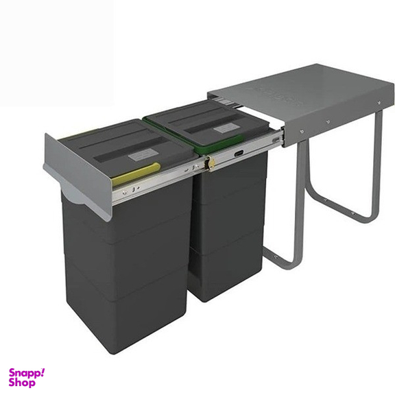 سطل زباله کابینتی مدل پلاتین دو مخزنه گنجایش 24 لیتر