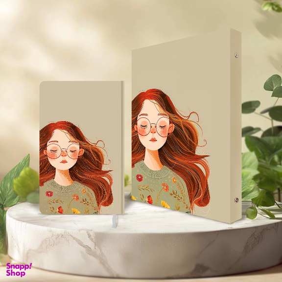بسته لوازم تحریر پدیده نقش طرح دختر پاییزی بسته 2 عددی