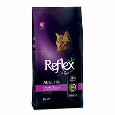 غذا خشک گربه رفلکس مدل گورمت Gourmet chicken وزن 1.5 کیلوگرم