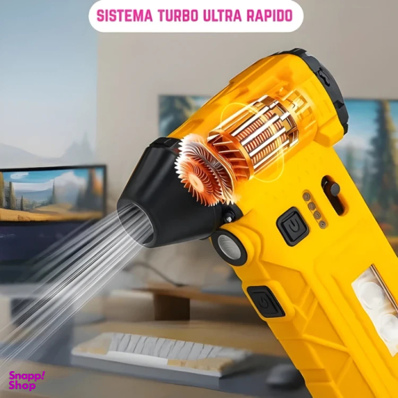 جت فن دستی چراغ دار مدل Violent LED رنگ زرد
