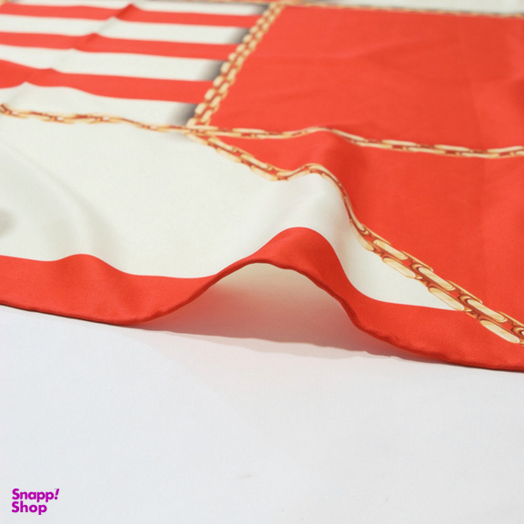 روسری زنانه آنالیا مدل ابریشم دست دوز طرح زنجیری کلاسیک کد ana-2821