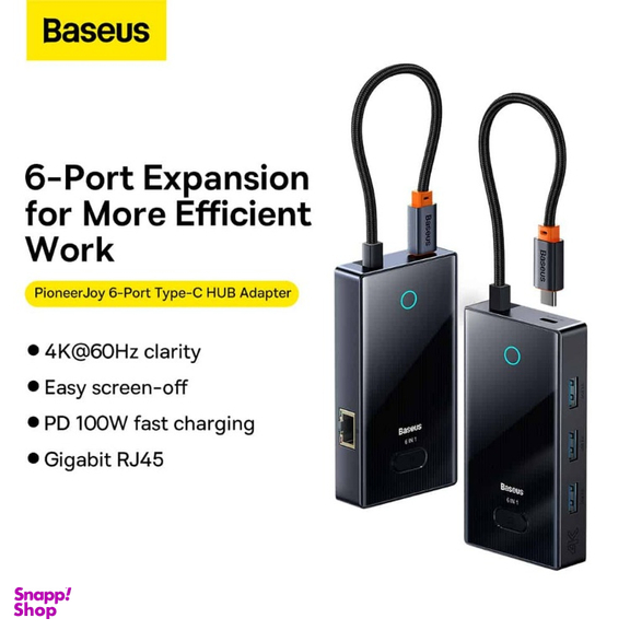 هاب 6 پورت Type-C بیسوس مدل BS-OH078