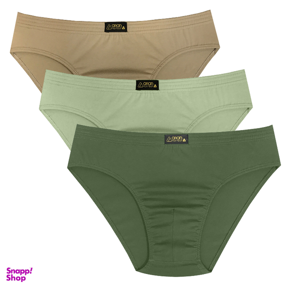 شورت مردانه آریان نخ باف کد 1312 رنگ سبز مجموعه 3 عددی