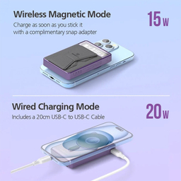 پاوربانک مغناطیسی میکروپک مدل WPB-310 20W ظرفیت 10000 میلی‌ آمپر ساعت