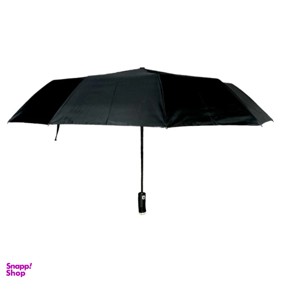 چتر تاشو دو فنره با چراغ قوه قابل چرخش مدل 00279