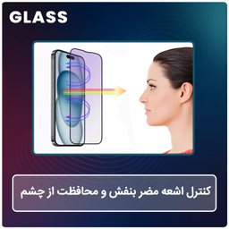 محافظ صفحه نمایش گوشی موبایل ضد اشعه بنفش گلس مناسب برای اپل iPhone 16 Pro Max