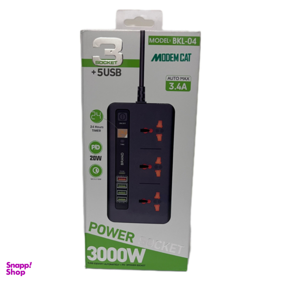 چند راهی برق Type-C و USB مودم کت مدل BLK-04