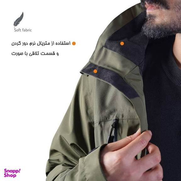 کاپشن کوهنوردی گرتکس مردانه ریسا کد 4603 رنگ سبز