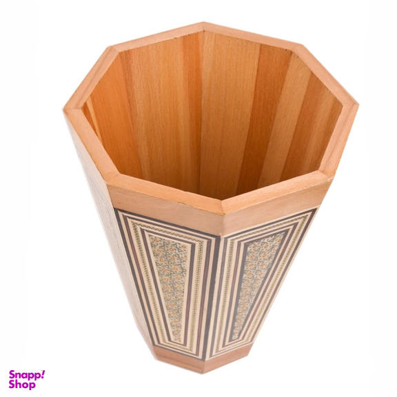 ست جعبه دستمال کاغذی و جاکاردی و سطل خاتم کاری هنرلوکس کد tp3